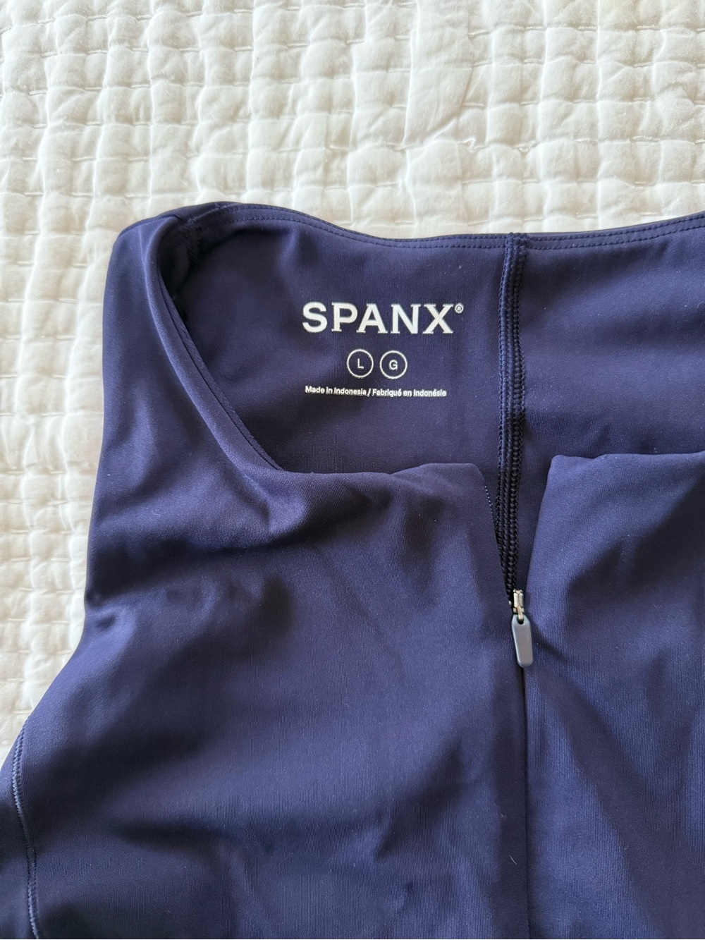 Spanx Get Moving Front Zip Navy Athletic Dress NWOT - Picture 10 of 10